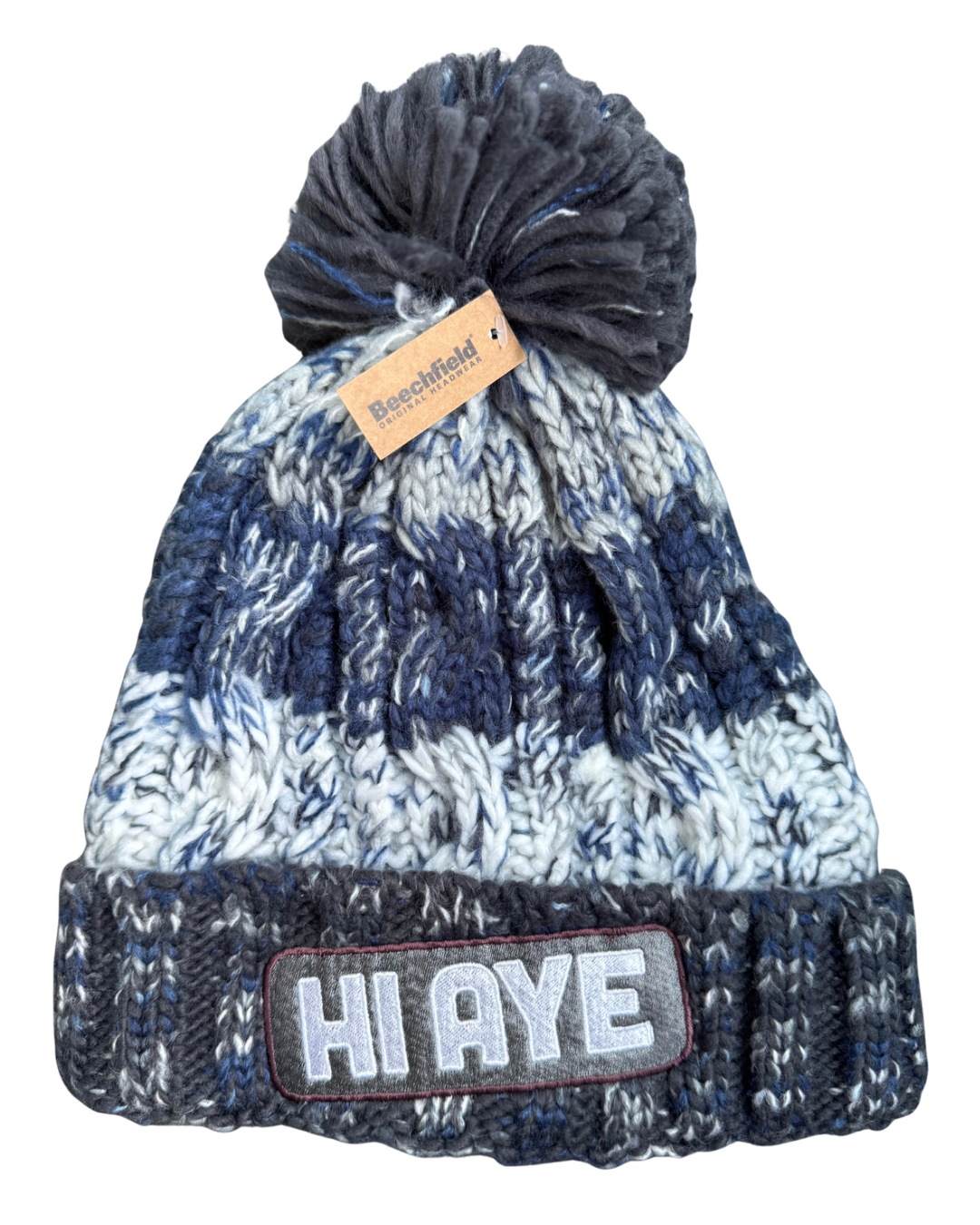 HI AYE Bobble Hat Grey