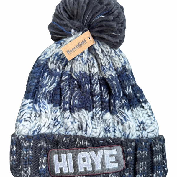 HI AYE Bobble Hat Grey